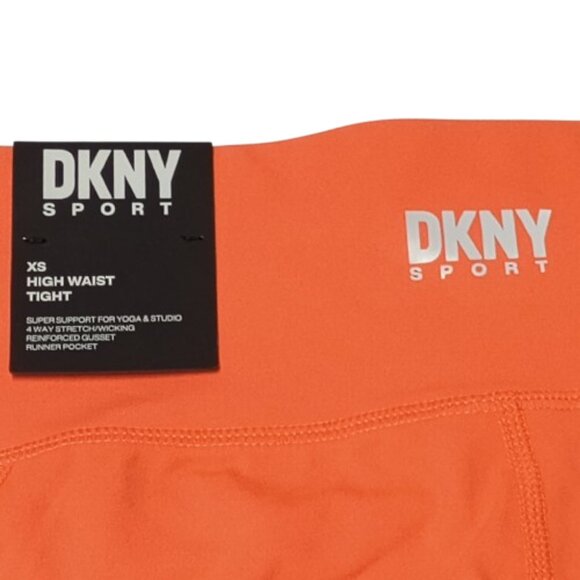 NWT DKNY Sport Coral High Waist Tight Yoga Workout Shorts Size XS - Picture 5 of 7
